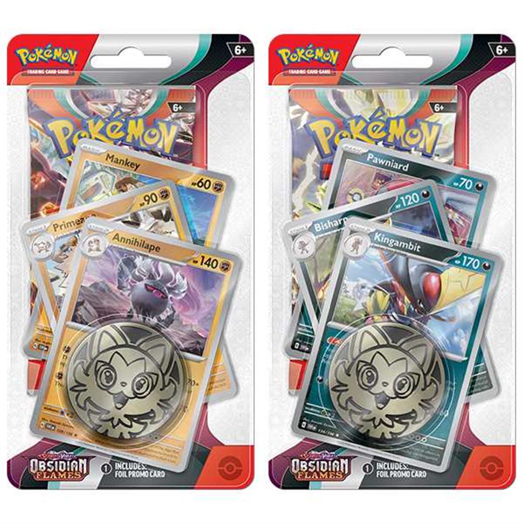 Nintendo  186-85386 Pokemon S&V Obsidian Flames Premium Checklane Blister