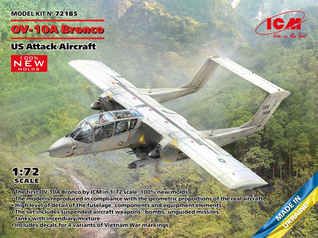 ICM 1/72 72185 OV-10A Bronco US Attack Aircraft Plastic Kit