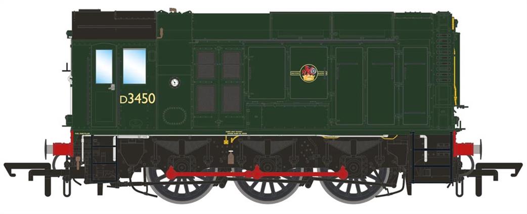 Accurascale OO ACC3191 Class 10 BR Green Wasp Stripes D3450 Diesel Shunter Locomotive