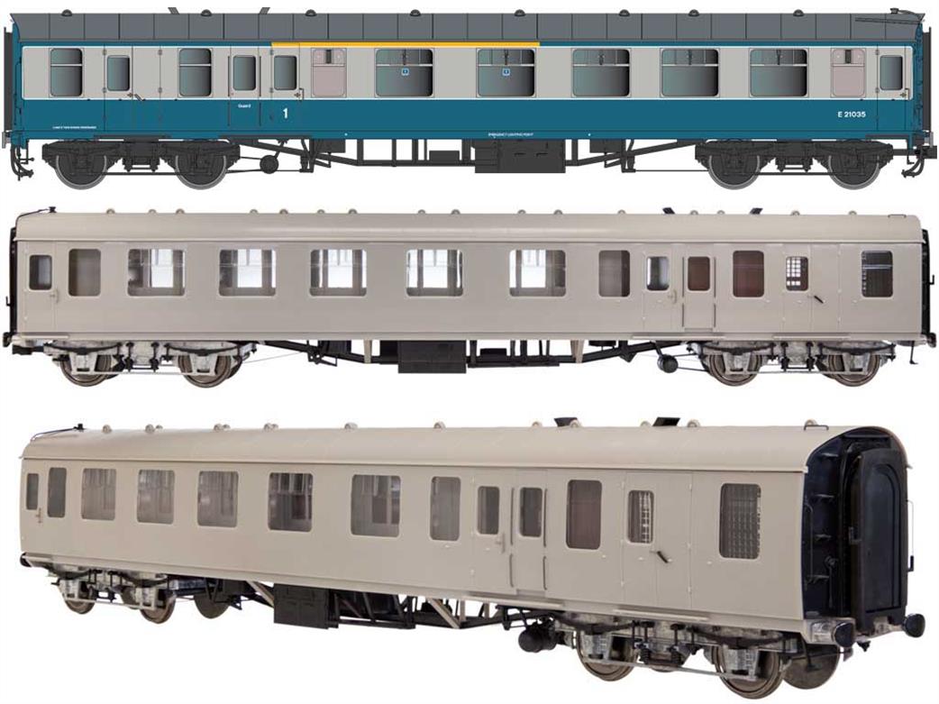 Dapol Lionheart Trains O Gauge 7P-002-201 BR W21119 Mk1 BCK Brake Composite Corridor Coach Blue & Grey Western Region