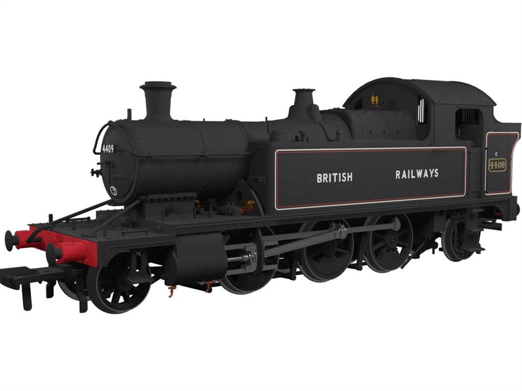 Rapido Trains OO 951006 BR 4409 GWR Churchward 44xx Class Small Pairie 2-6-2T Lined Black BRITISH RAILWAYS Sans-Serif Lettering