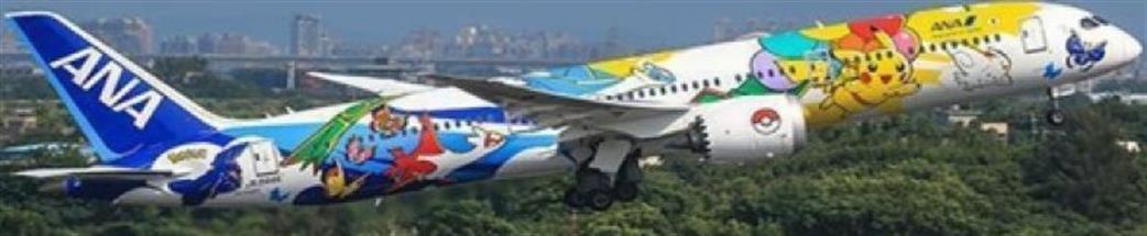 J C Wings 1/400 JCW SA4028 Boeing 787-9 Dreamliner All Nippon Airways Pikachu Jet JA894A W/Stand Diecast Model