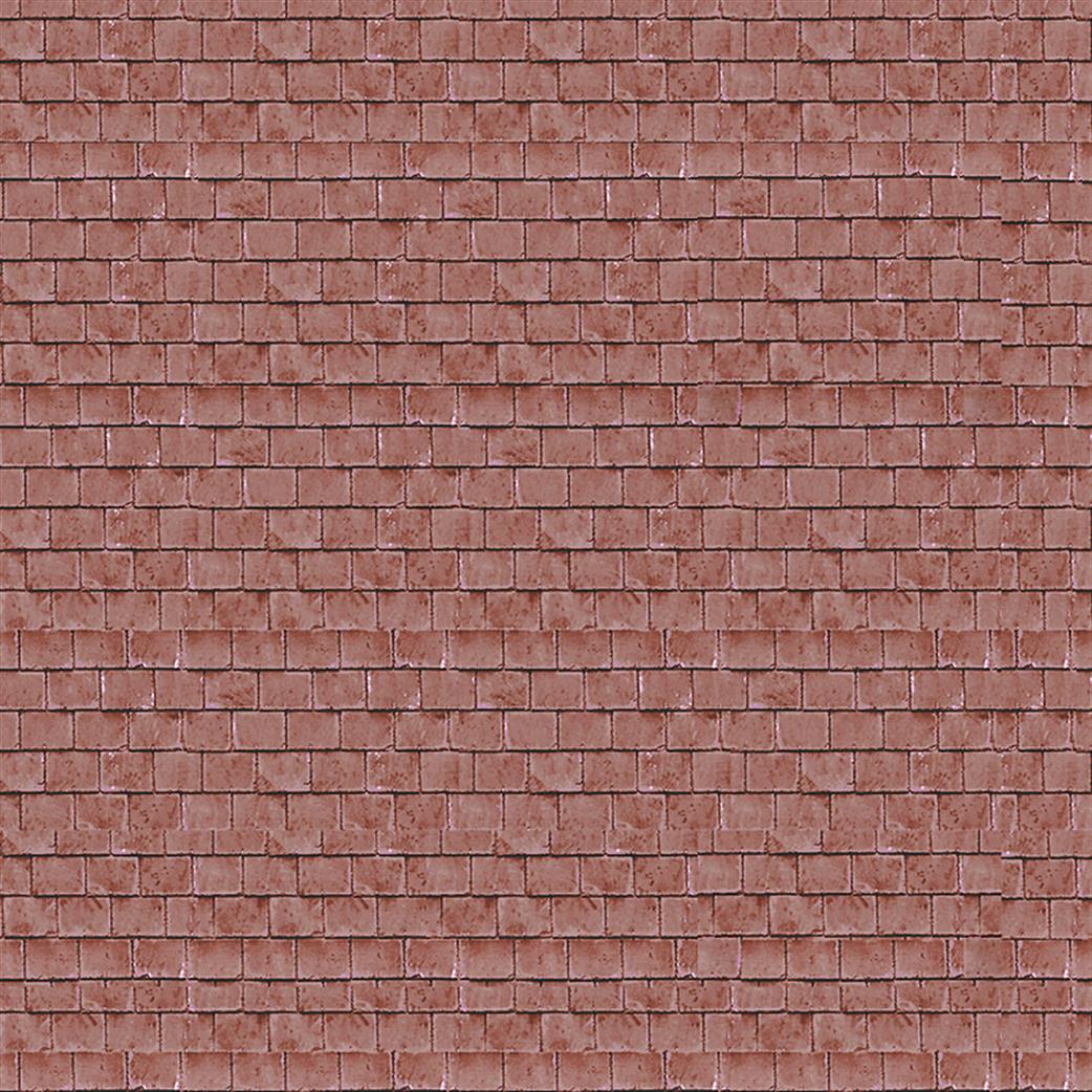 ID Backscenes N BM063N Red Roof Tiles Self-Adhesive Paper Sheets Pk10