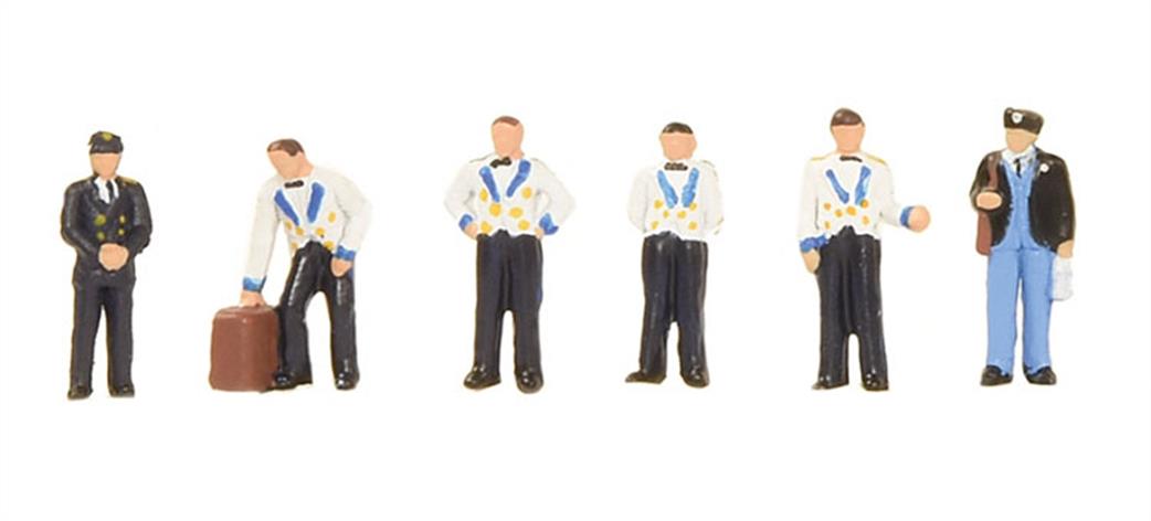 Bachmann N 379-322 Midland Pullman Stewards & Train Crew Pack of 6 Figures