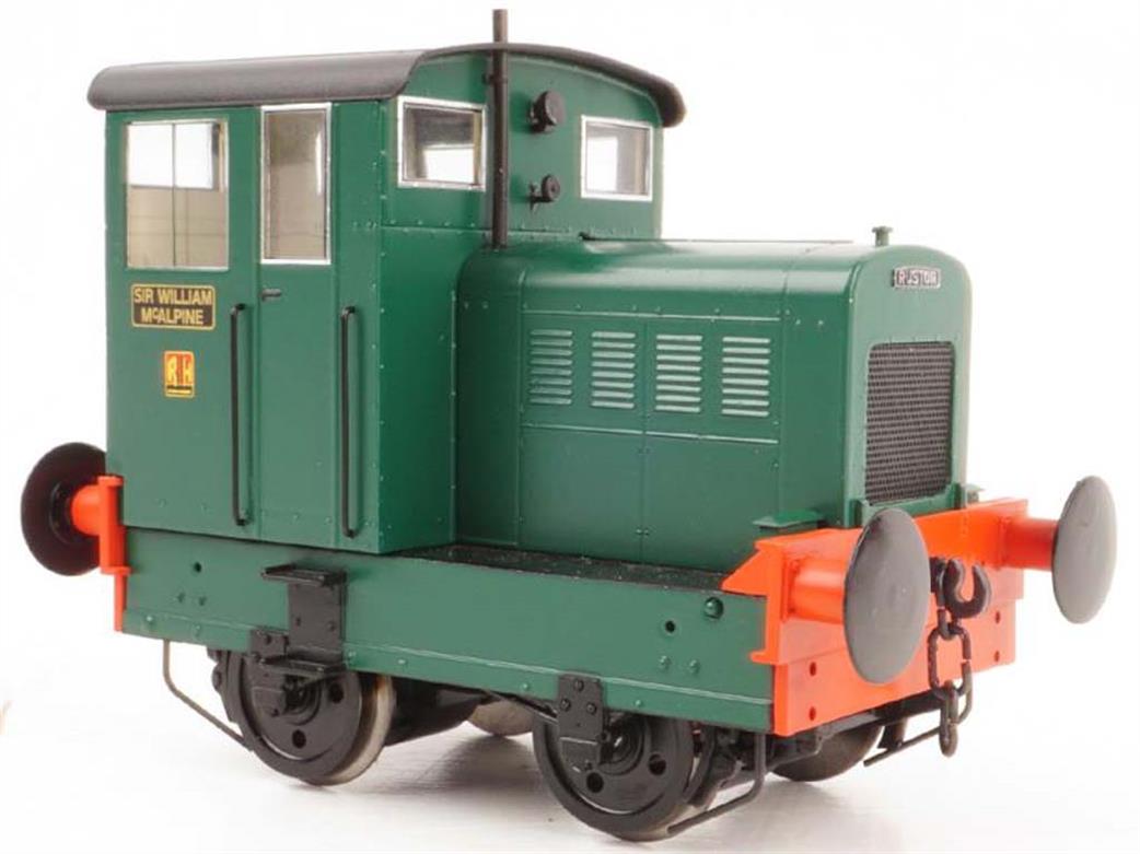 Heljan O Gauge 9037 Ruston 48DS Sir William McAlpine Dark Green Enclosed Cab RTR