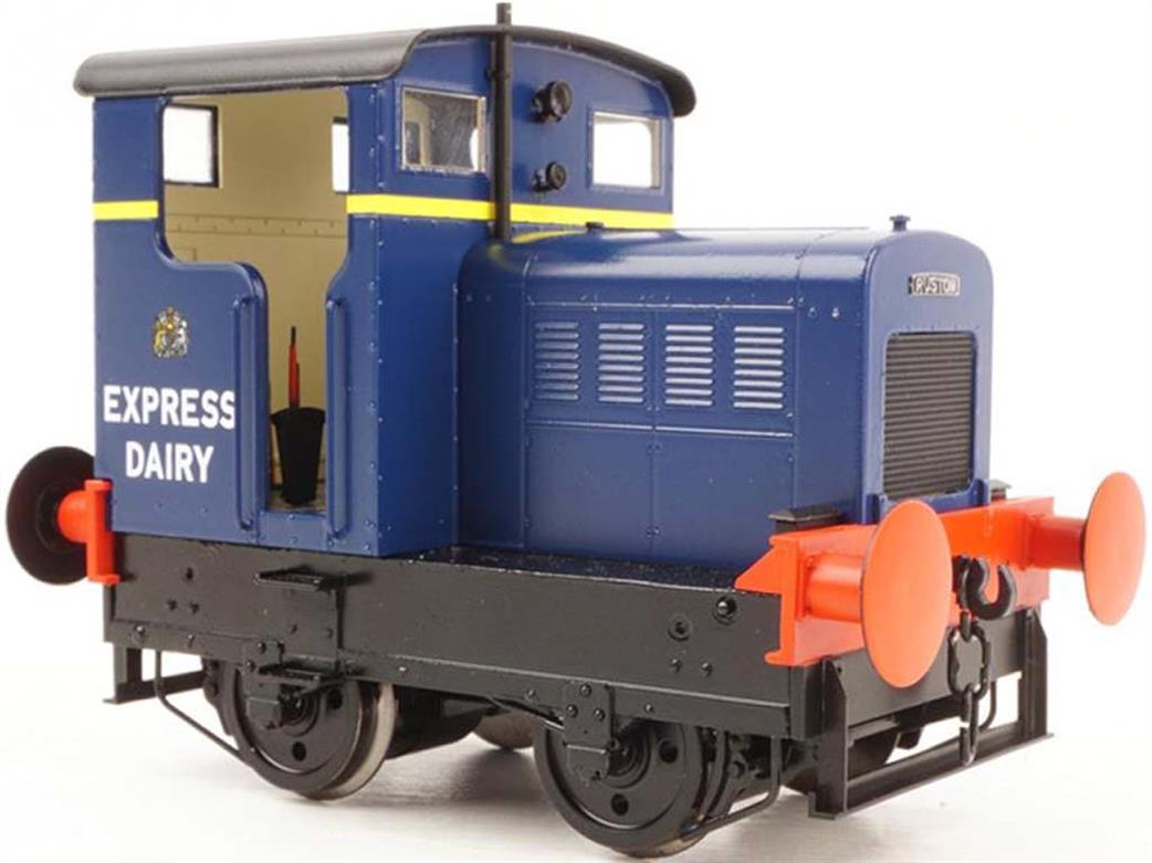 Heljan O Gauge 9038 Express Dairy Ruston 48DS Express Dairy Blue Open Cab RTR