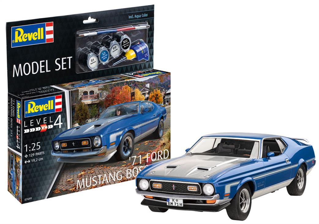 Revell 1/24 67699 71 Ford Mustang Boss 351 Model Set