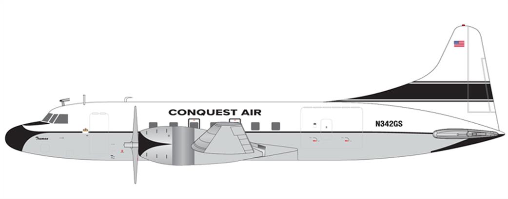 Gemini Jets 1/200 G2QAI1289 Conquest Air Cargo C-131F Samaritan CV-340 N324GS