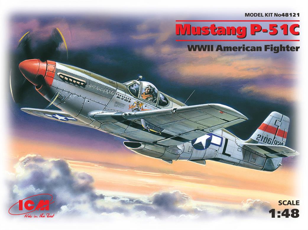 ICM 1/48 48121 P-51C Mustang WW2 American Fighter Kit