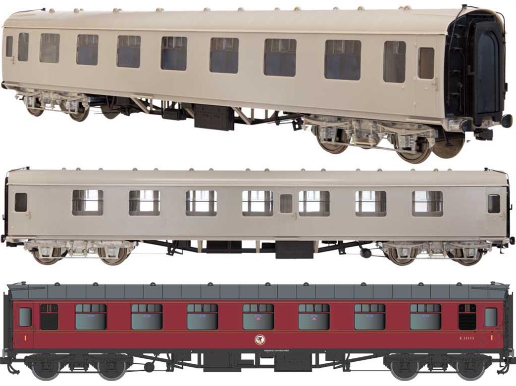 Dapol Lionheart Trains O Gauge 7P-002-050 BR W13127 Mk1 FK First Class Side Corridor Coach Maroon Livery Western Region