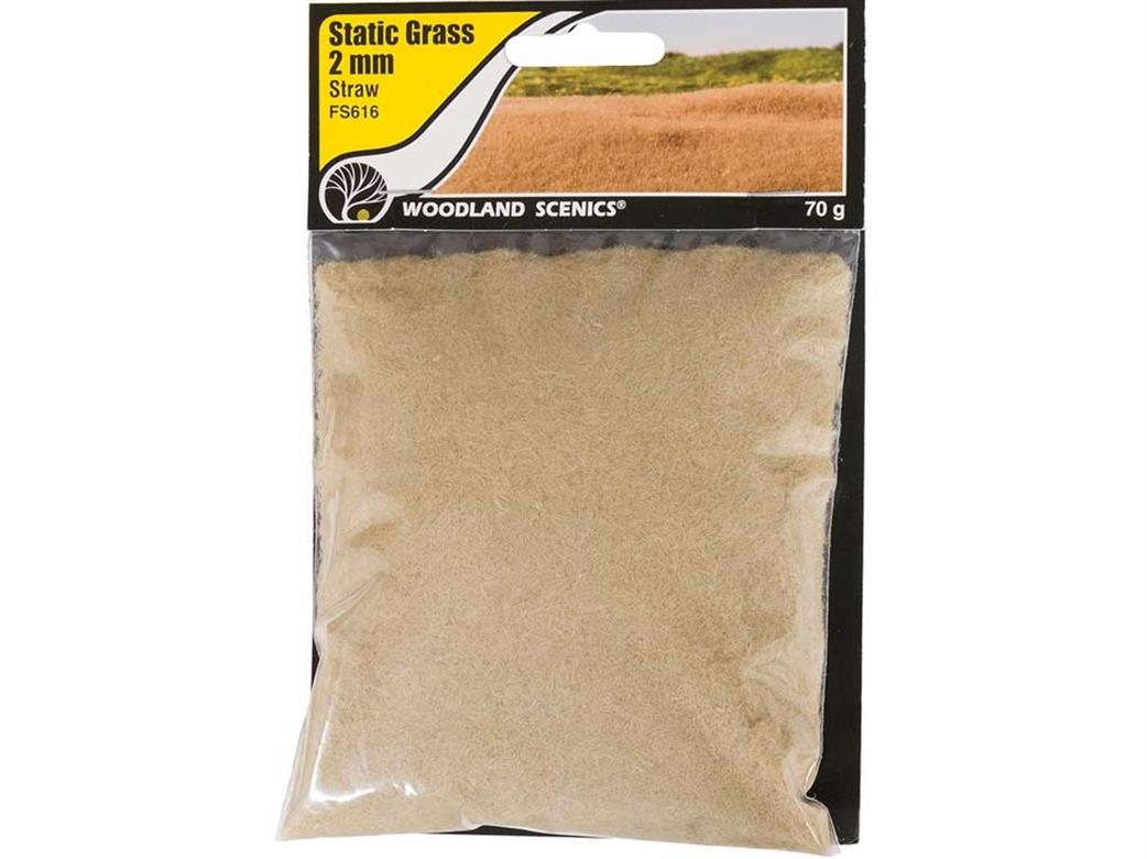 Woodland Scenics  FS616 2mm Straw Static Grass 70g