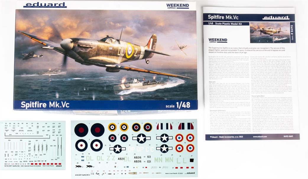 Eduard 1/48 84192 Spitfire Mk.Vc WW2 Fighter Weekend Version plastic Kit