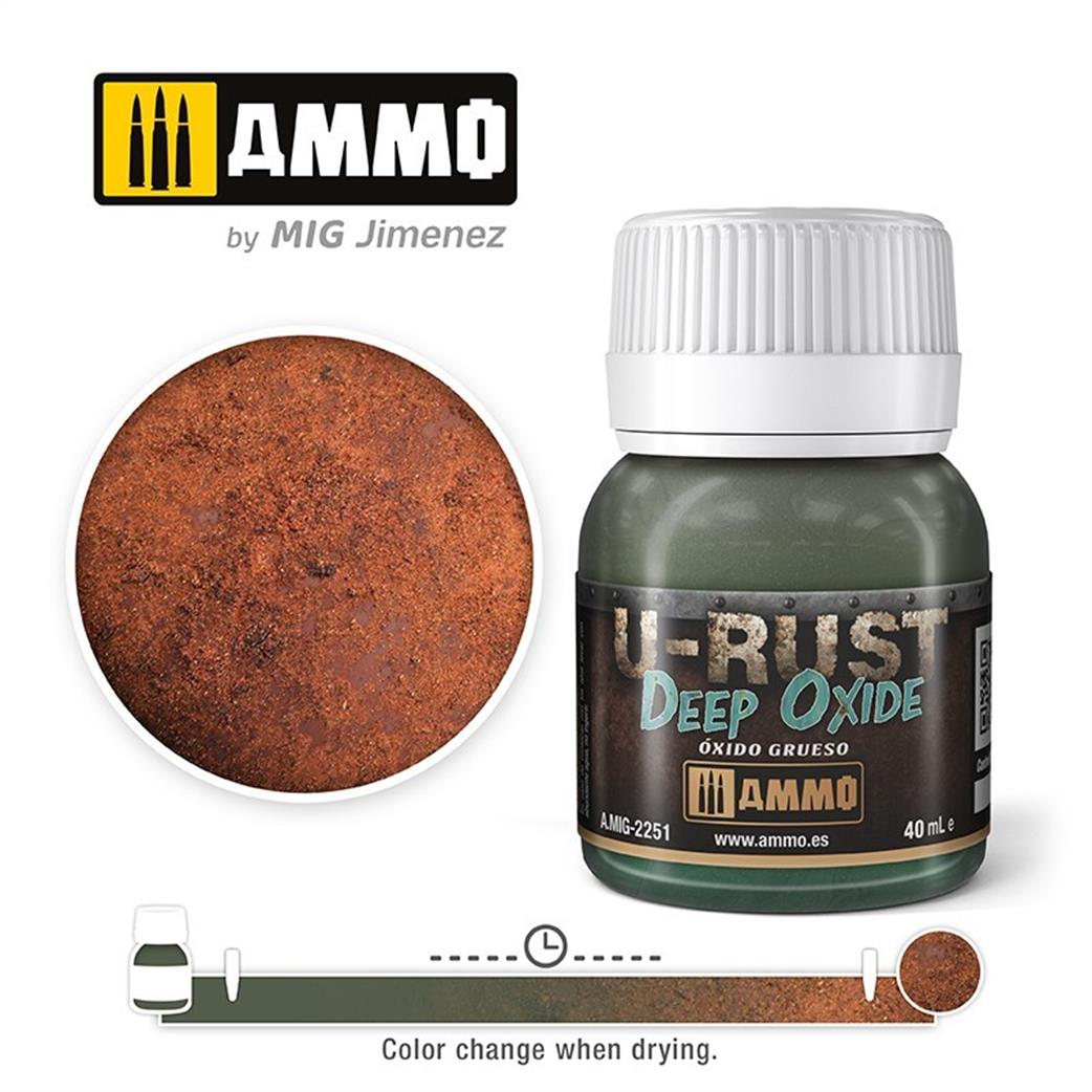 Ammo of Mig Jimenez  A.MIG-2251 U-Rust Corrosion Deep Oxide 40ml Pot