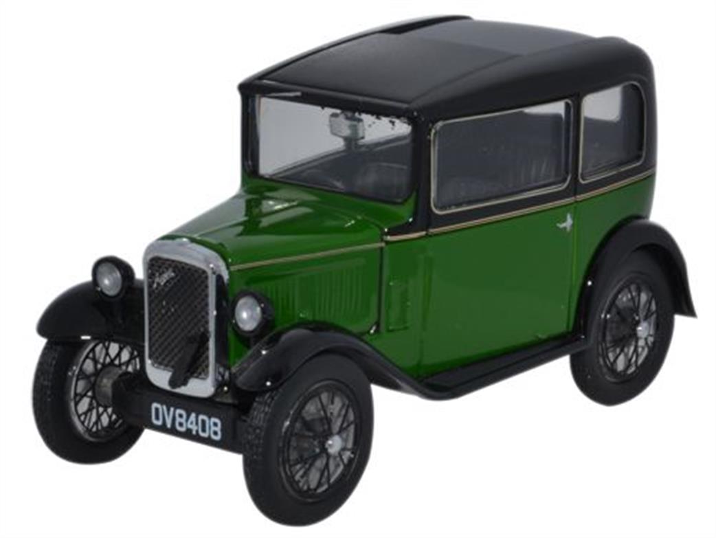 Oxford Diecast 1/43 ASS004 Austin Seven RN Saloon Westminster Green