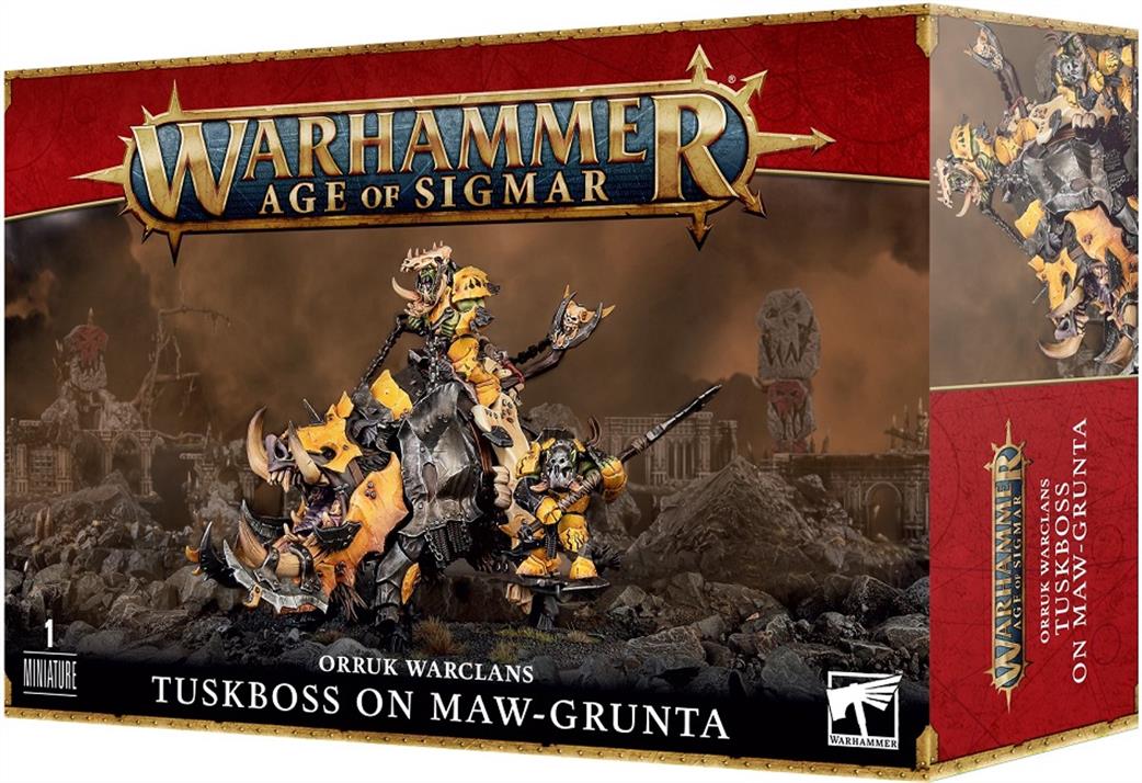 Games Workshop 28mm 89-81 Orruk Warclans Tuskboss on Maw-Grunta