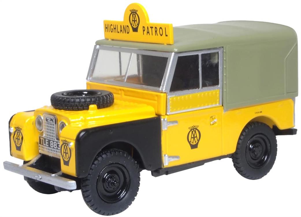 Oxford Diecast 1/43 43LAN188025 Land Rover Series I 88 Canvas AA Highland Patrol