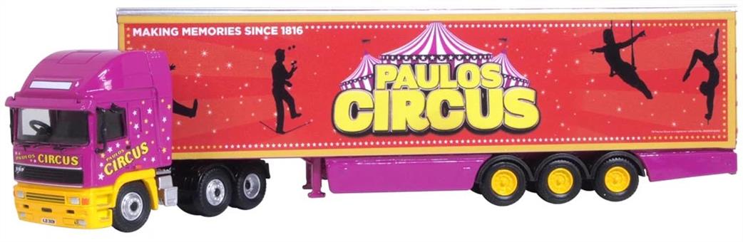 Oxford Diecast 1/76 76EC005 Paulos Circus ERF EC Box Trailer