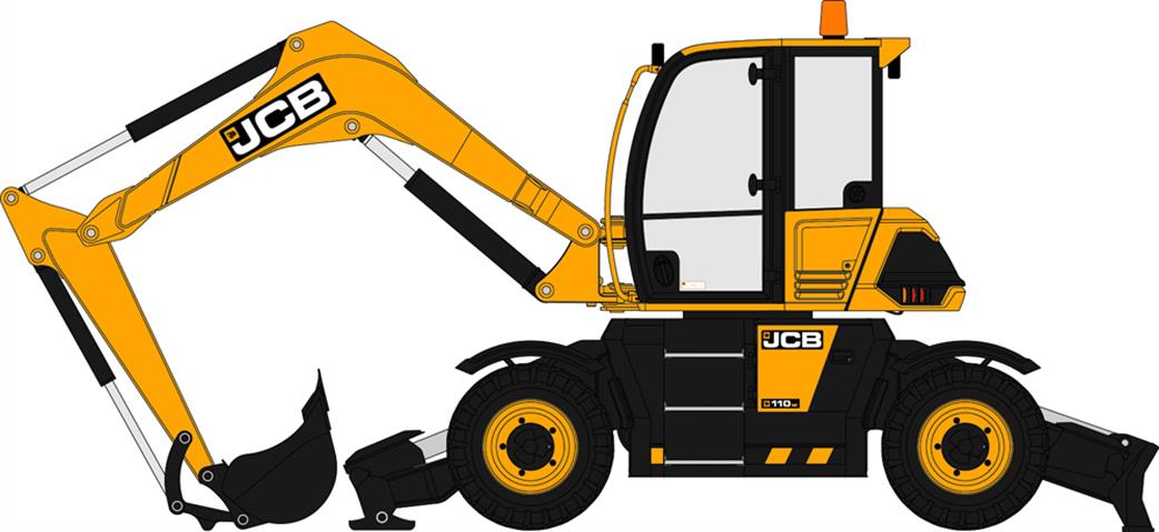 Oxford Diecast 1/76 76HYD001 JCB Hydradig Shovel