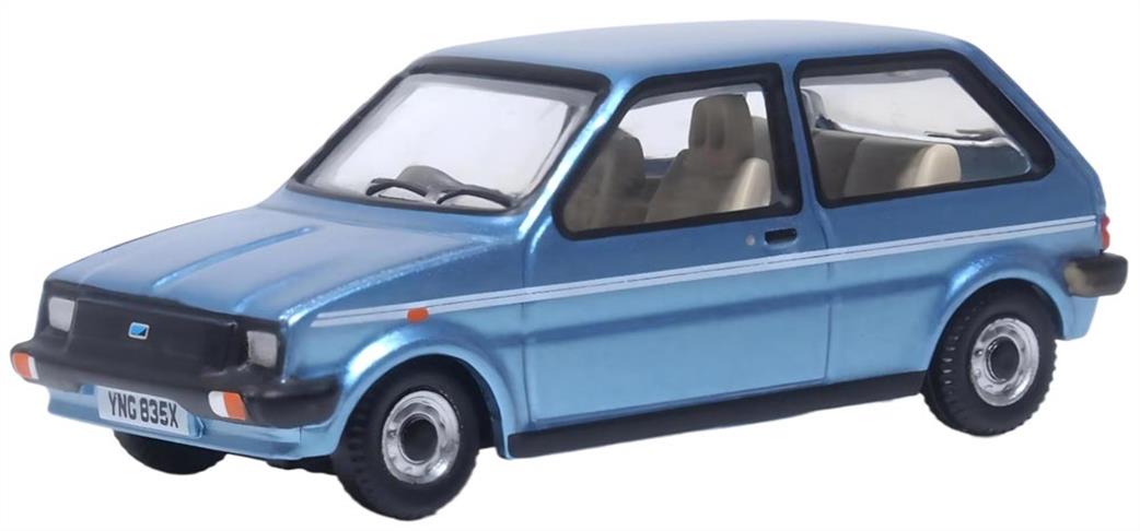 Oxford Diecast 1/76 76MET002 Austin Mini Metro Denim Blue Metallic