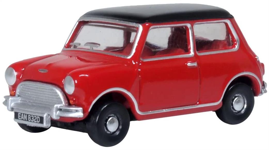 Oxford Diecast 1/76 76MN012 Austin Mini Cooper Tartan Red/Black