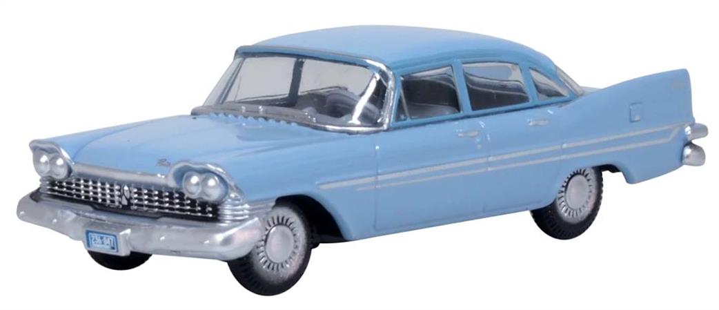 Oxford Diecast 1/87 87PS59003 1959 Plymouth Savoy Sedan Powder Blue