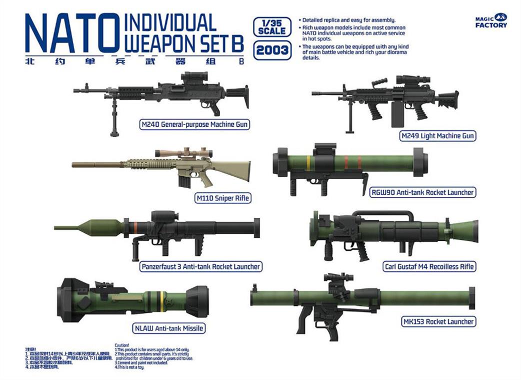 Magic Factory 1/35 2003 NATO Individual Weapon set B kit