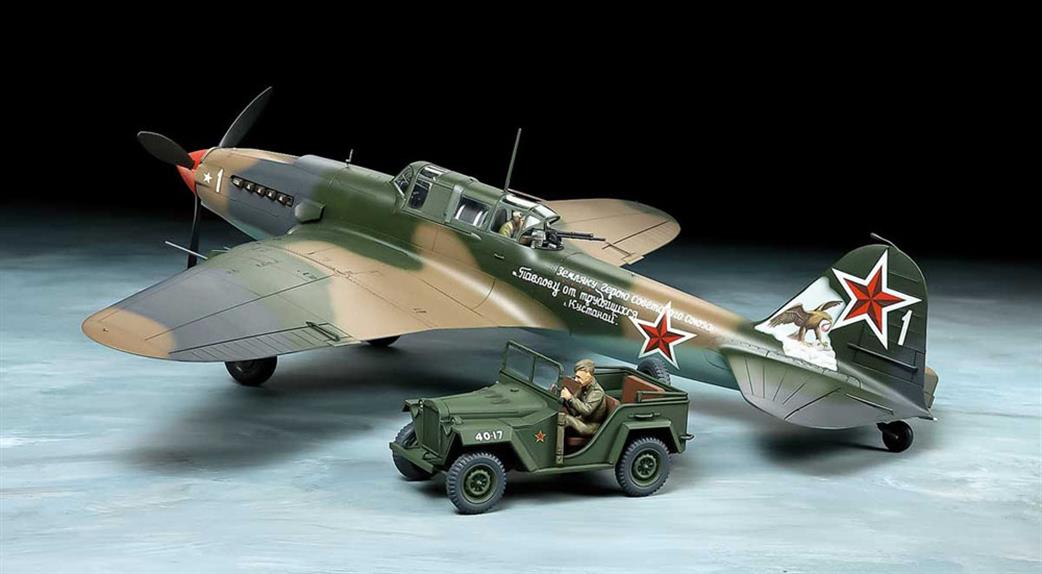 Tamiya 1/48 25212 Ilyushin IL-2 Sturmovik  And Gaz-67B Aircraft plastic Kit