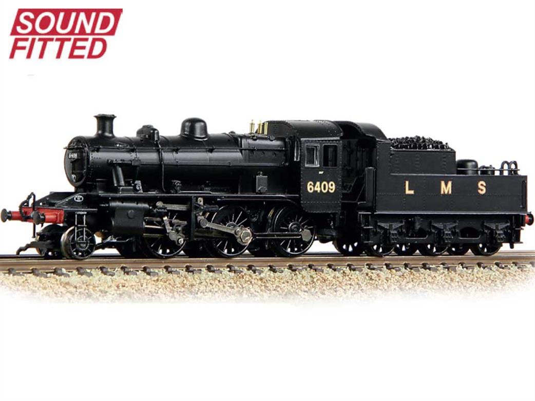 Graham Farish N 372-628BSF BR 46464 Ivatt Class 2MT 2-6-0 BR Lined Black Late Crest DCC Sound