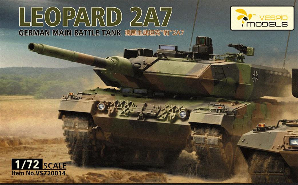 Vespid Models 1/72 VS720014 Leopard 2 A7 German Main Battle Tank Plastic Kit