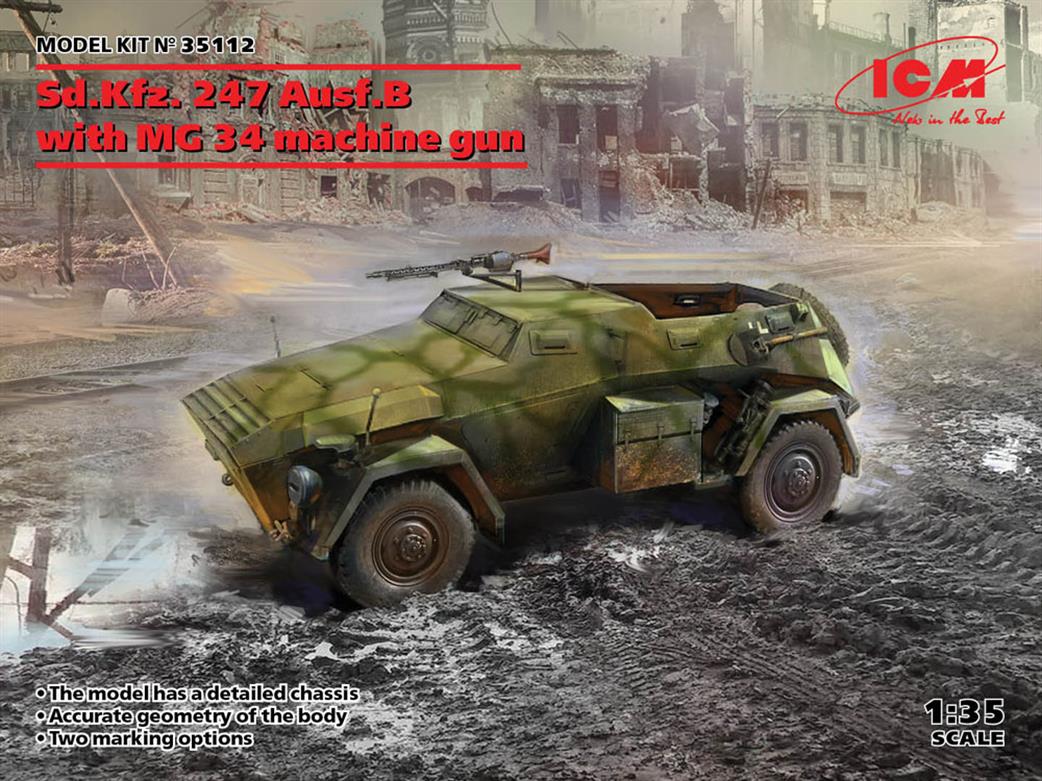 ICM 1/35 35112 Sd.Kfz 247 Ausf B with MG34 Machine Gun