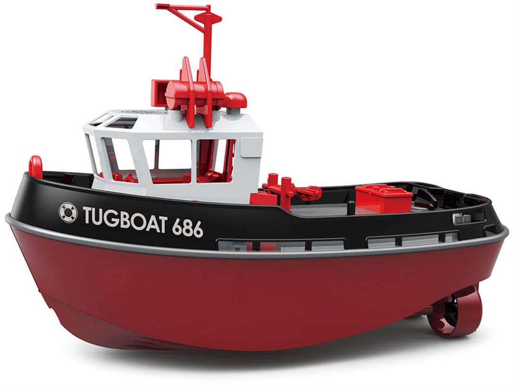 Heng Long 1/72 HL3800B Black RTR Tug Boat 686 RC Model