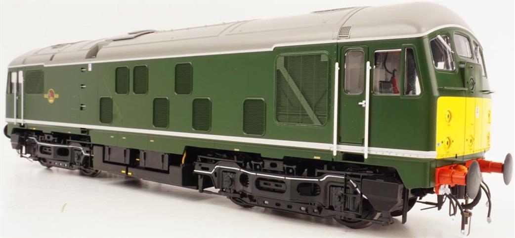 Heljan O Gauge 2451 BR Class 24/0 Derby Sulzer Type 2 Diesel Locomotive BR Green Small Warning Panels Unnumbered