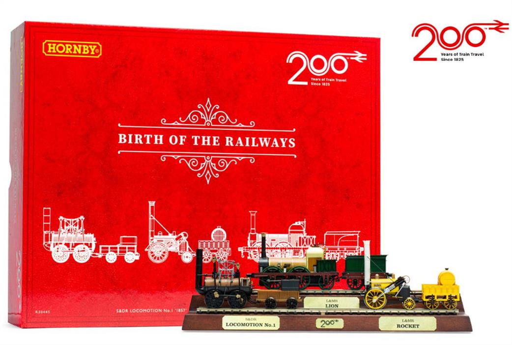 Hornby OO R30445 Birth of the Railways 200th Anniversary Train Pack Locomotion Rocket Lion Pack