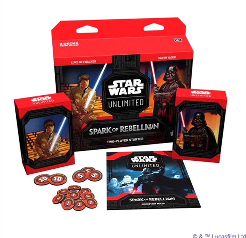 Fantasy Flight Games  SWH0103 Star Wars Unlimited Spark of Rebellion 2-Player Starter Luke vs Vader