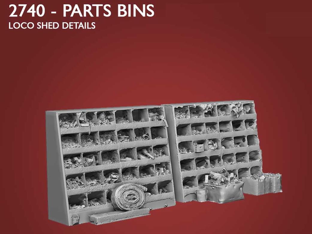 ModelU O Gauge 2740-043 Depot Stores Parts Bins Rack