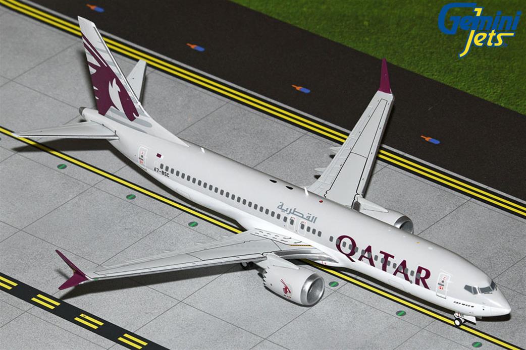 Gemini Jets 1/200 G2QTR1243 QATAR AIRWAYS B737 MAX 8 A7-BSC Model