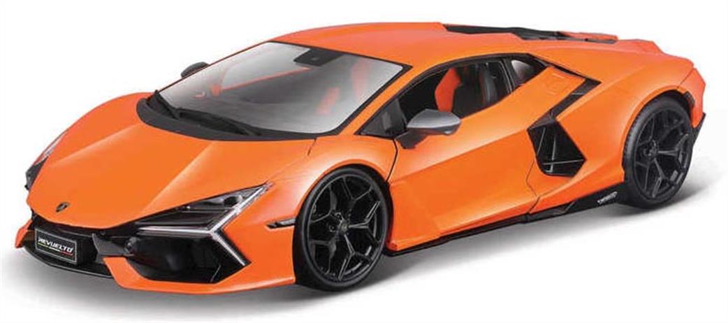 Burago 1/24 B18-21106O Lamborghini Revuelto Orange Metallic Diecast Model