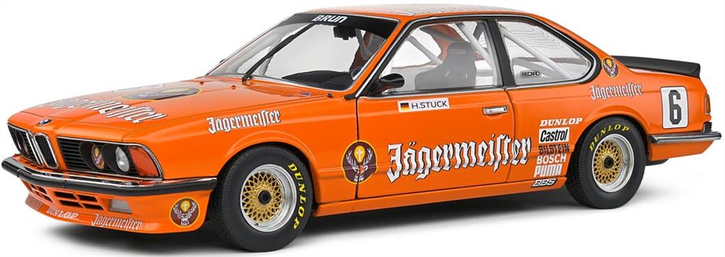 Solido 1/18 1810302 BMW 635 CSI (E24) ORANGE #6 H.STUCK EUROPEAN TOURING CAR CHAMPIONSHIP 1984 Diecast Model