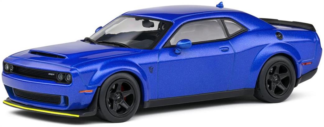 Solido 1/43 4310305 Dodge Challenger SRT Demon 2018 Blue Diecast Model