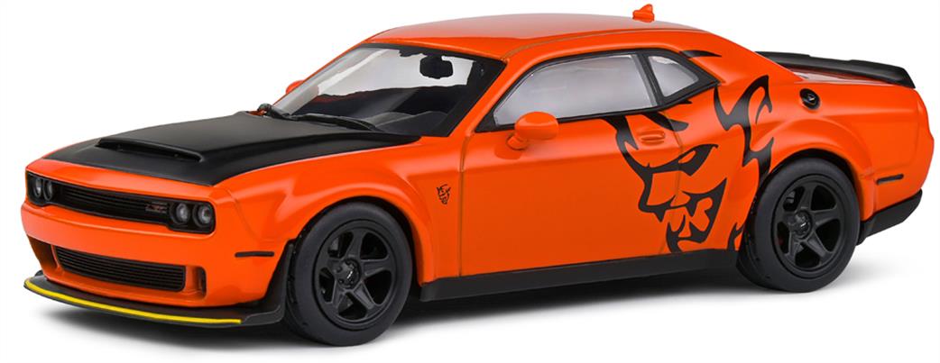 Solido 1/43 4310306 Dodge Challenger SRT Demon 2018 Orange Diecast Model