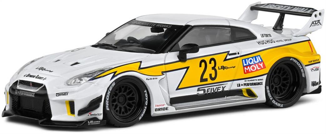 Solido 1/43 4311208 Nissan GTR35 LBWK Silhouette White 2019 Diecast Model