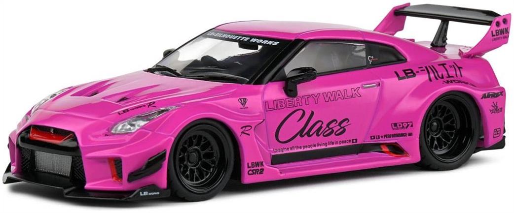 Solido 1/43 4311210 Nissan GTR35 LBWK Silhouette Purple 2019 Diecast Model