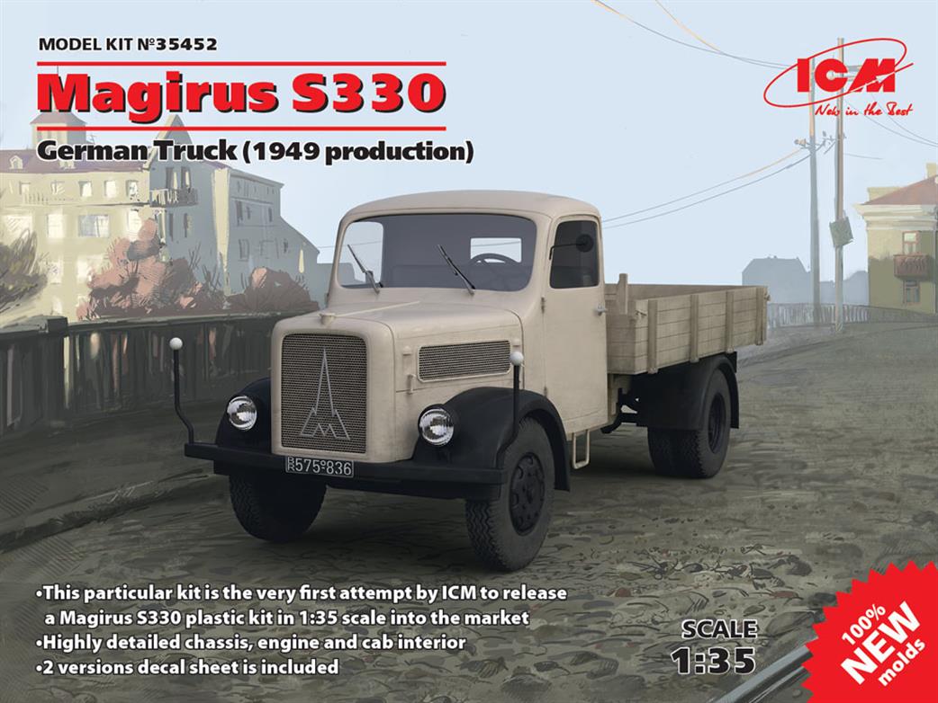 ICM 1/35 35452 Magirus S330 German Truck 1949 Plastic Kit