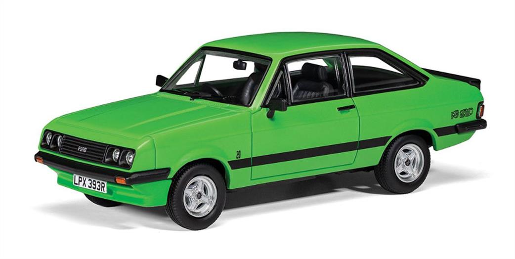 Corgi 1/43 VA14907 Ford Escort Mk2 RS2000 Signal Green Car Model