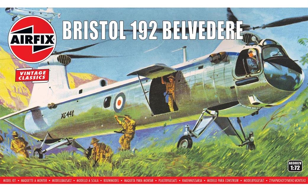 Airfix 1/72 A03002V Bristol 192 Belvedere Vintage Classic Kit