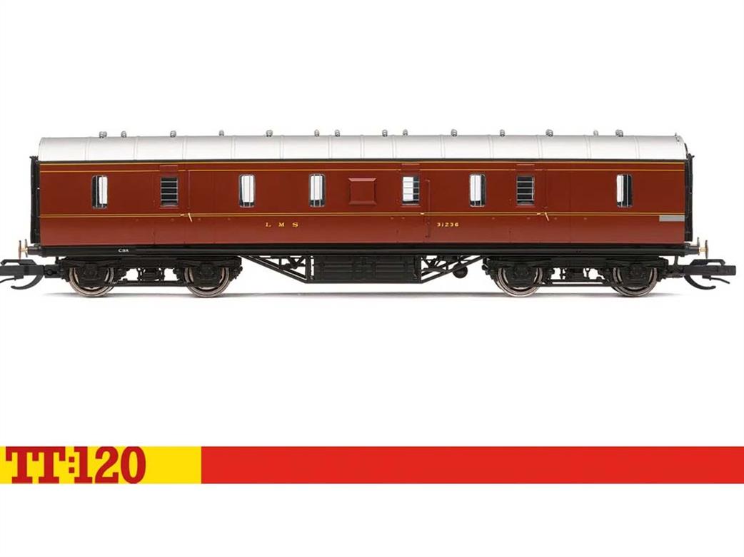 Hornby TT:120 TT4010 LMS BG Gangwayed Full Brake Van 31236 LMS Crimson Lake