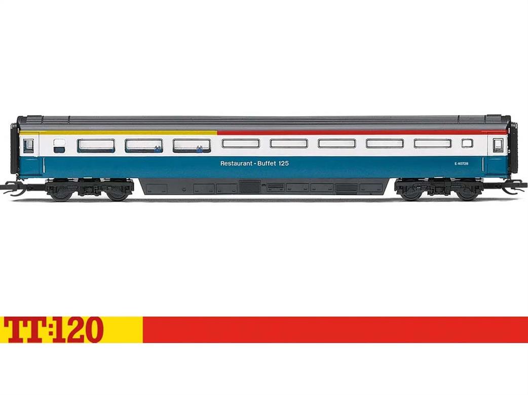 Hornby TT:120 TT4026 BR InterCity 125 HST Mk3 TFKB First Class Kitchen Buffet Coach E40728 Blue & Grey