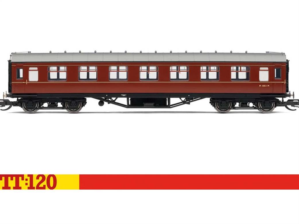 Hornby TT:120 TT4033A BR ex-LMS Third Class Corridor Coach M1883M BR Maroon