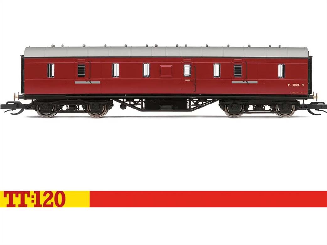 Hornby TT:120 TT4039 BR ex-LMS BG Gangwayed Full Brake Van M31014M BR Crimson