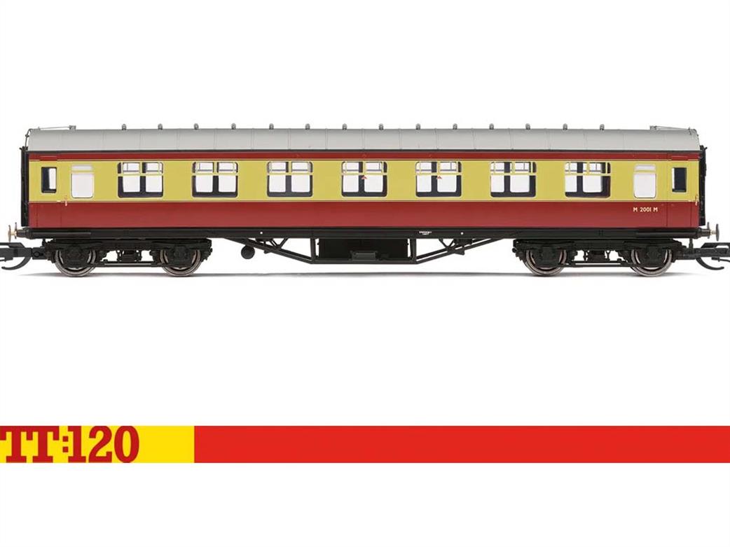 Hornby TT:120 TT4037 BR ex-LMS Third Class Corridor Coach M2001M BR BR Crimson & Cream